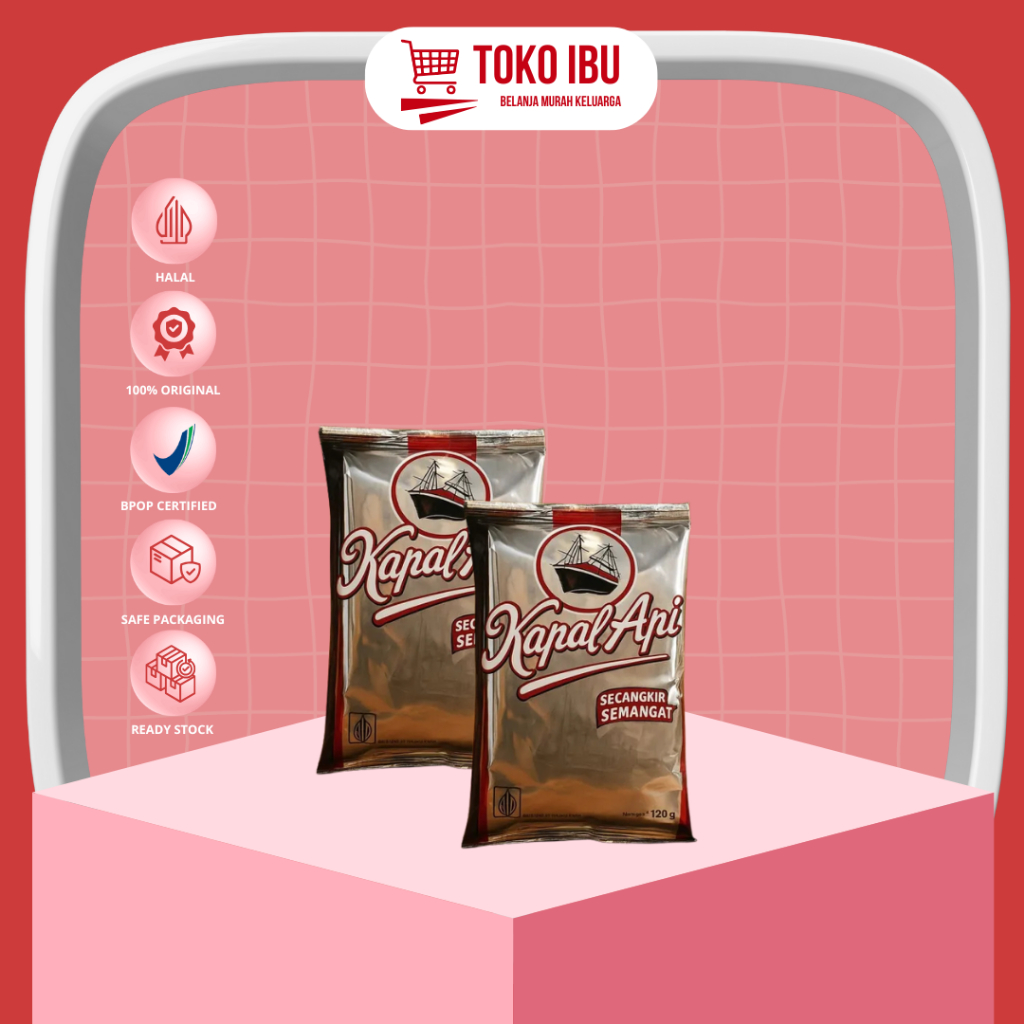 Kopi Kapal Api Silver 120gr | Kopi Bubuk Asli Nikmat & Harum