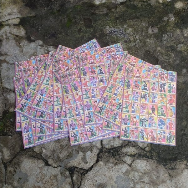 5 LEMBAR GAMBAR UMBUL POWER RANGERS TAHUN 2000AN ORIGINAL JADUL