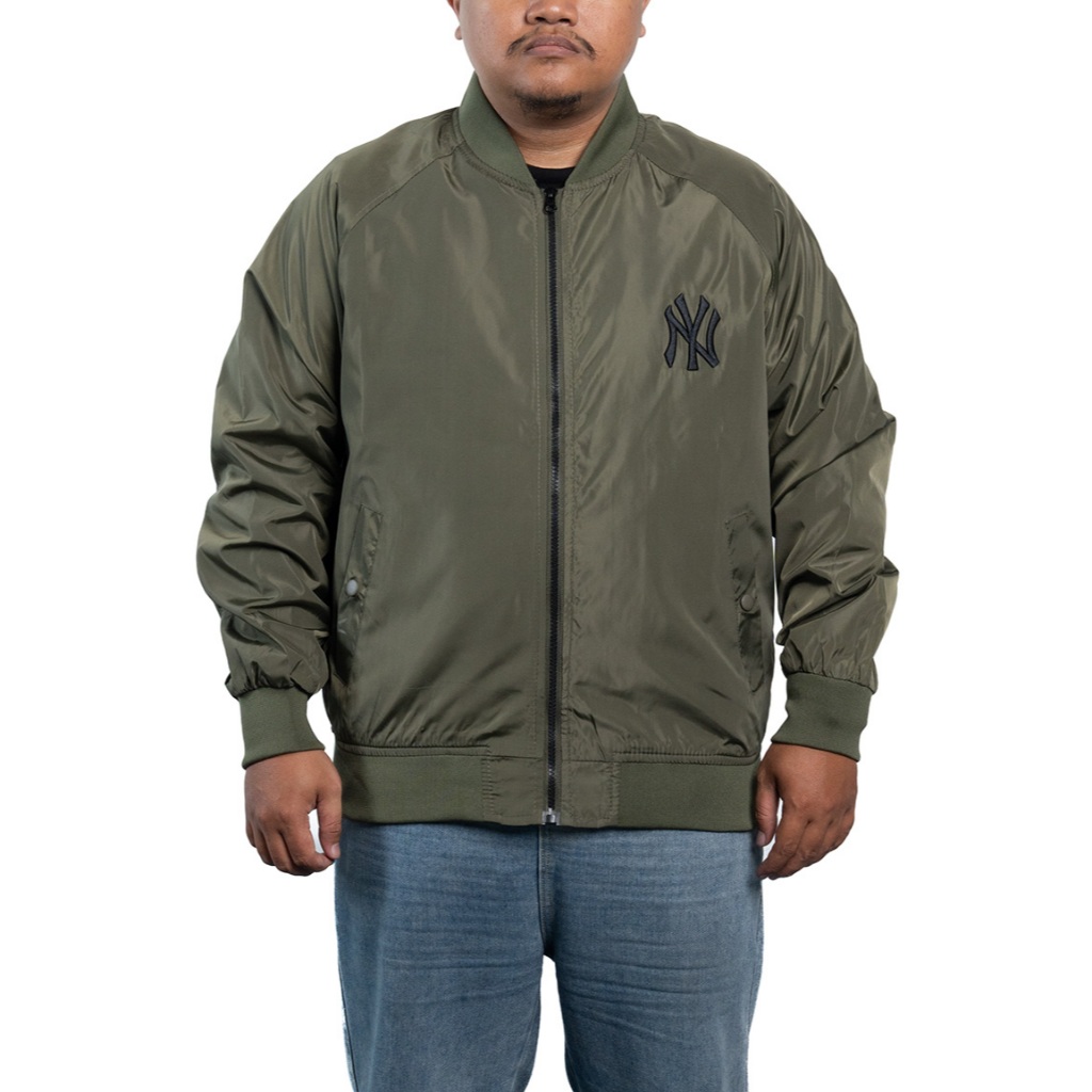 Jaket Bomber MLB - Basic Padded Mega Logo Bomber Jacket Green