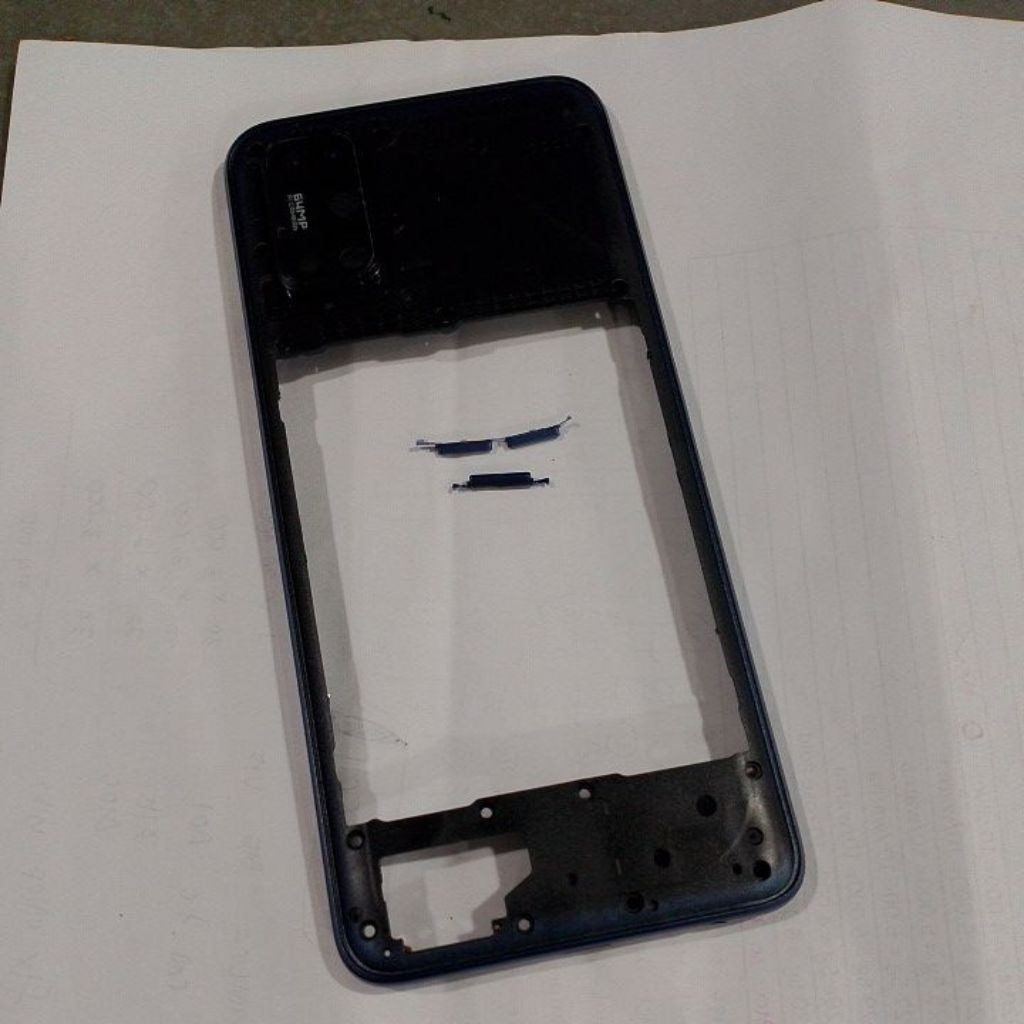 Bezel tengah tulang samping Bezel Realme 7 Pro navy