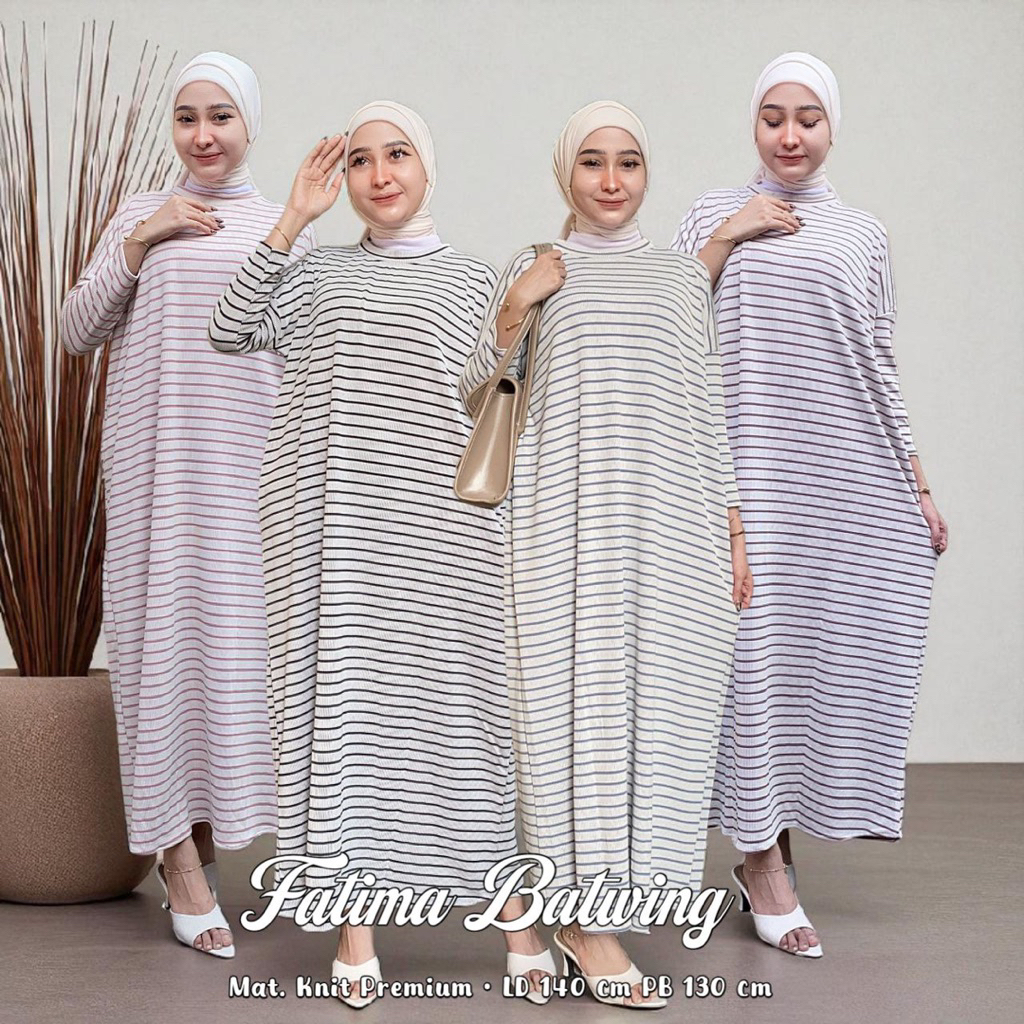 Gamis salur Batwing Knit Gamis kaos Import premium
