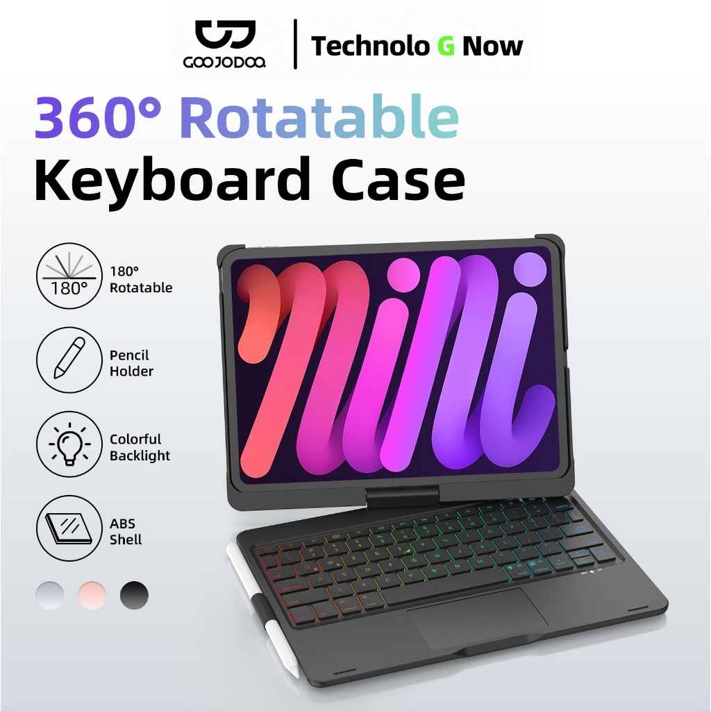 Goojodoq for iPad Case with Magic Keyboard Bluetooth Wireless Magnetic Mini 6 8.3 Air 6 4 5 Pro 11 T