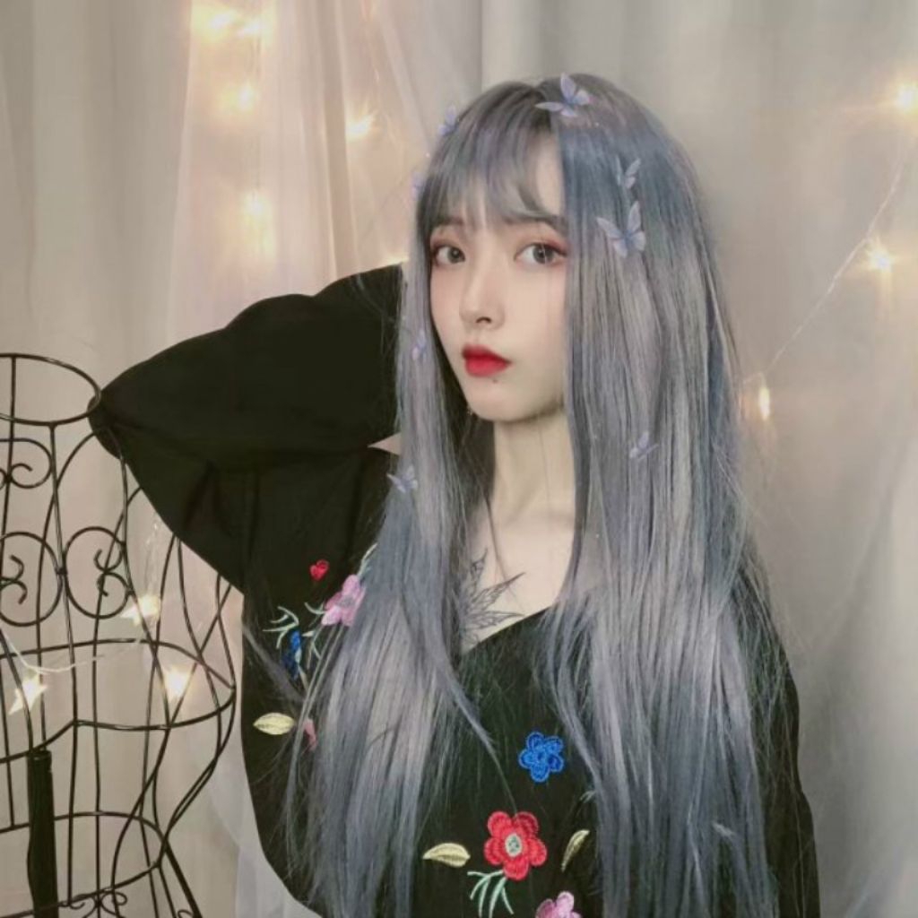 wig lurus poni depan wig lurus panjang