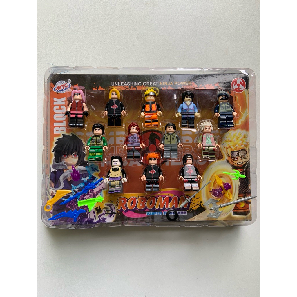KIDS MAINAN LEGO NARUTO LEPAS COPOT RANGKAIAN ROBOT LEGO MINI NARUTO FIGURE BRICK ROBOMAN ACTION BAL