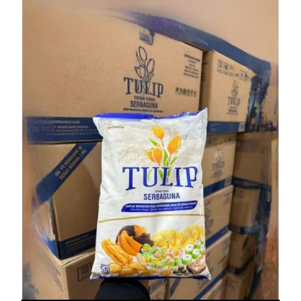 TEPUNG TERIGU TULIP 1 KG/ SATU DUS ISI 10 PCS