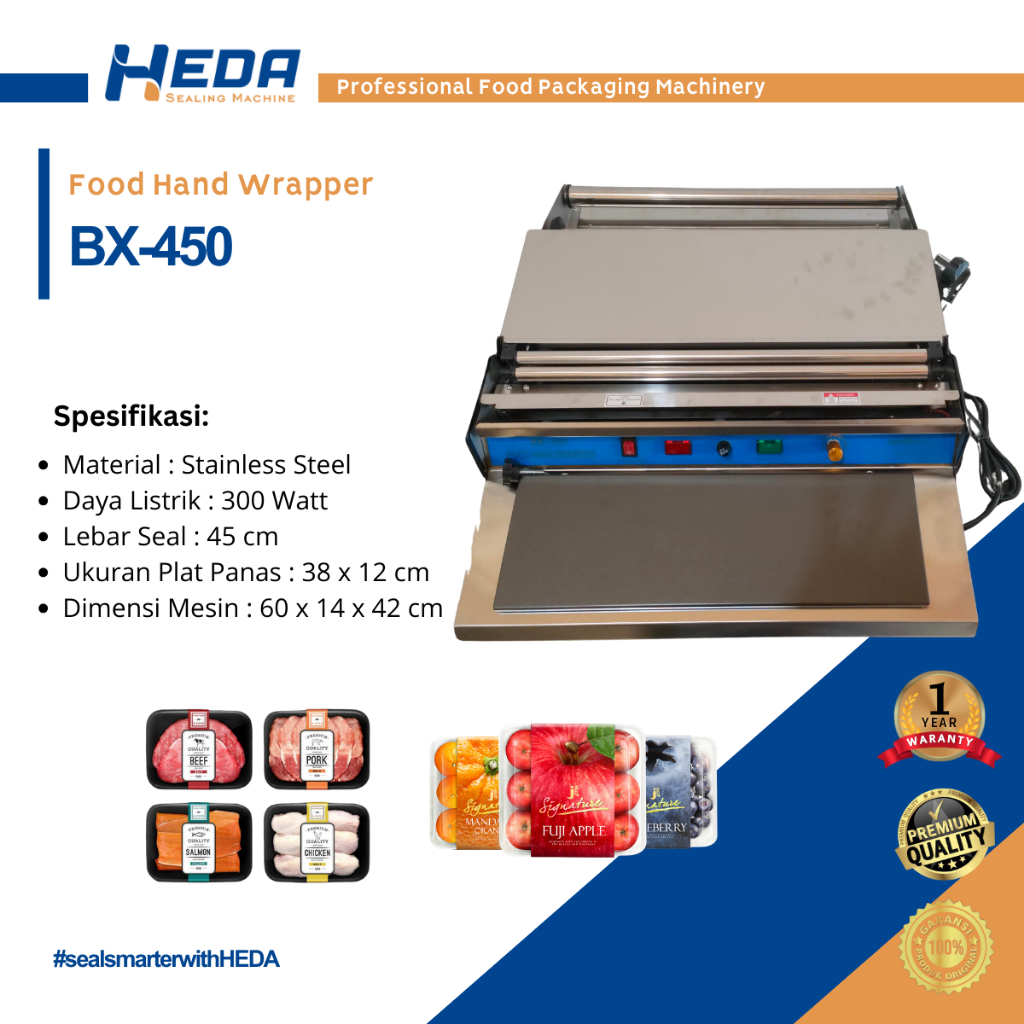 Mesin Plastik Wrapping BX-450/Food Hand Wrapping BX-450
