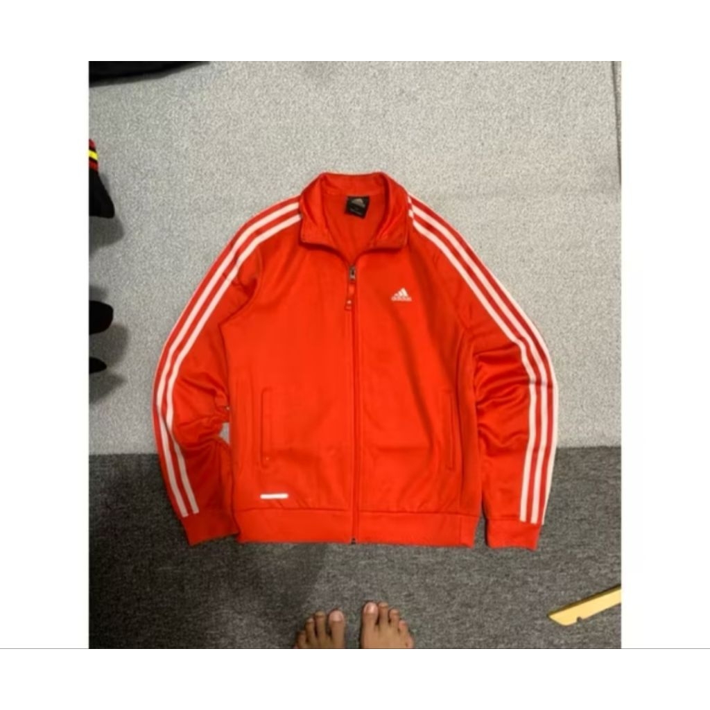 tracktop adidas merah list putih