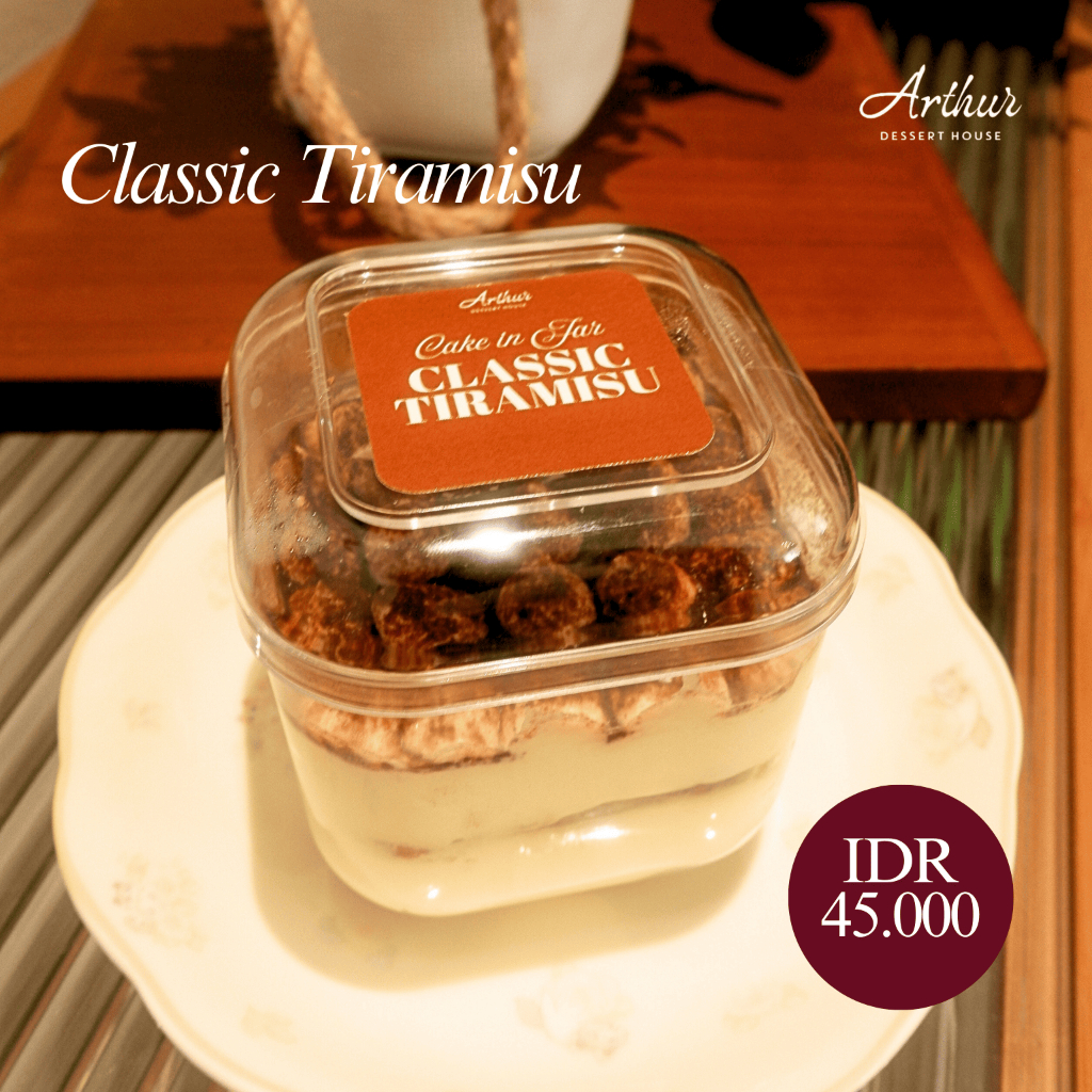 Classic Tiramisu Cake In Jar
