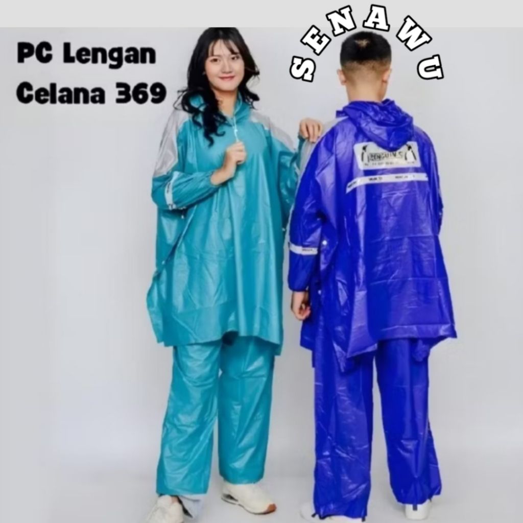 Jas Hujan Penguins Ponco Celana 369 Original Pinguin / Mantel Kelelawar Celana Penguin's Pvc Pria Wa