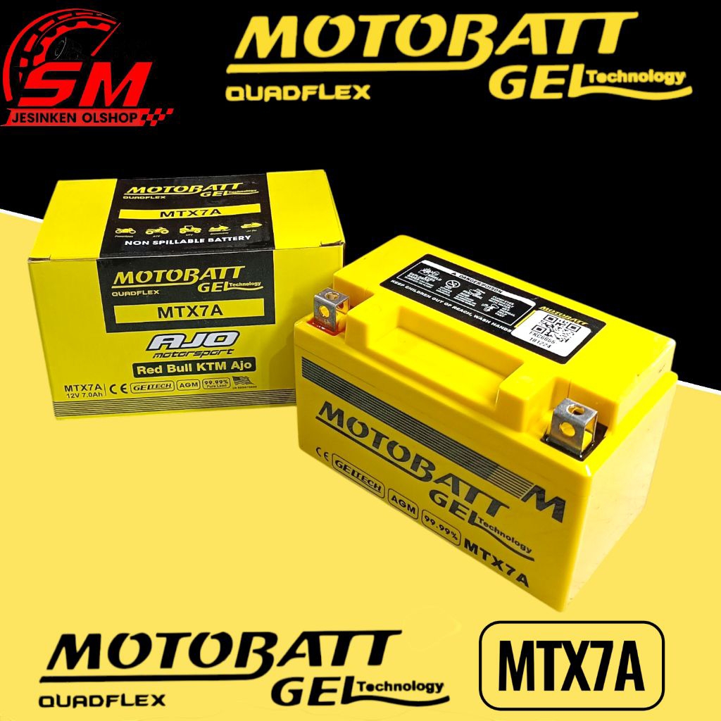 Aki Kering Motobatt MTX7A-7AH Kawasaki Ninja 120/Ninja 250 Fi Original