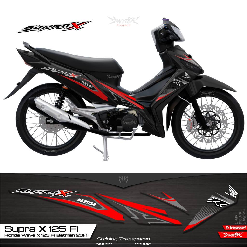 SUPRA X 125 FI NEW STRIPING TRANSPARAN K2 STIKER STICKER BENING WAVE 125 FI NEW SUPRA KYZ KPH DECAL