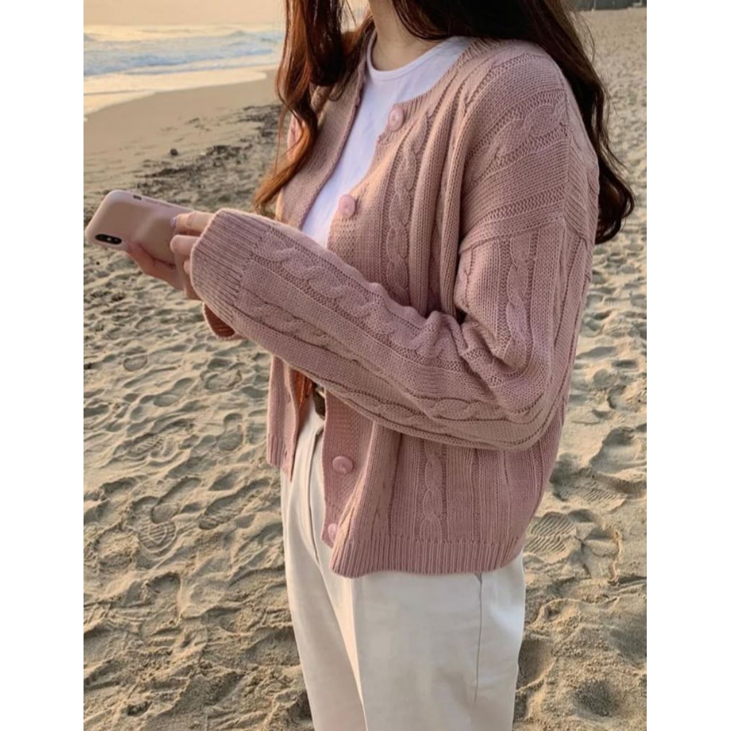 Cardigan Cable-knite/Bianca Cable Ollop/Cable Cardigan kintewear