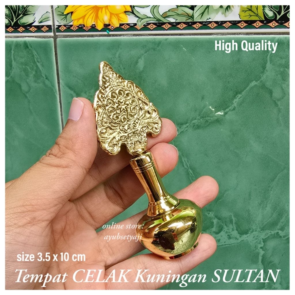 Tempat Celak Mata Kuningan SULTAN HIGH QUALITY Halus Mengkilap / Wadah Celak Bubuk Kuningan Celak Si