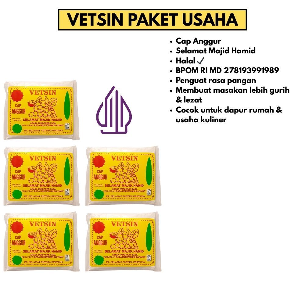 

MSG Cap Anggur Halal BPOM 250gr Bumbu Dapur Gurih Hemat Asli Untuk Restoran & Rumah