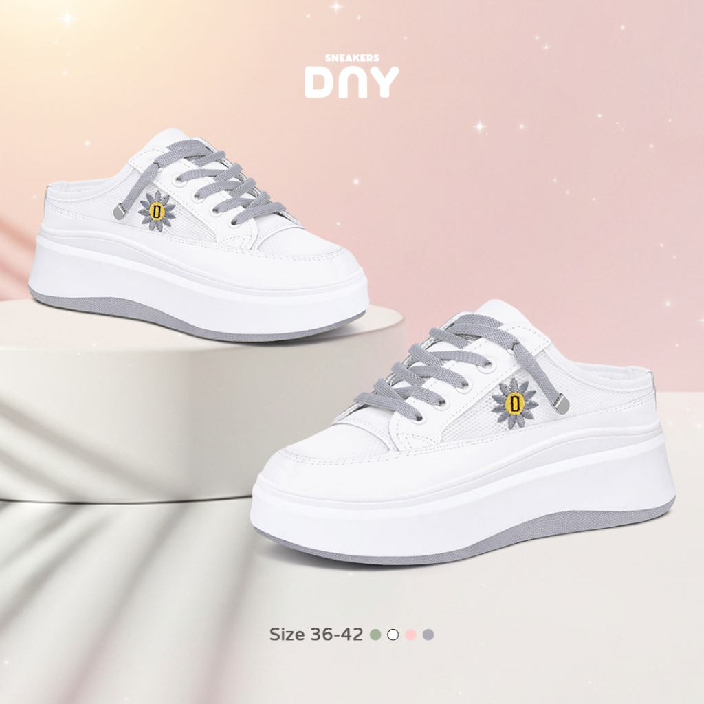 Sneakers DNY Sandal Sepatu Wanita Sendal Selop Cewek Spatu Sandal Wanita Mules Sneakers DNY060D
