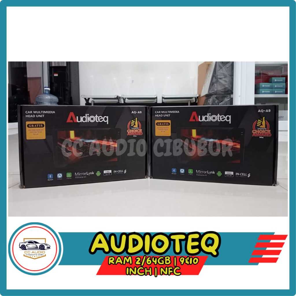 Android Mobil NFC Audioteq 9" & 10" INCH Ram 2/64GB Inch