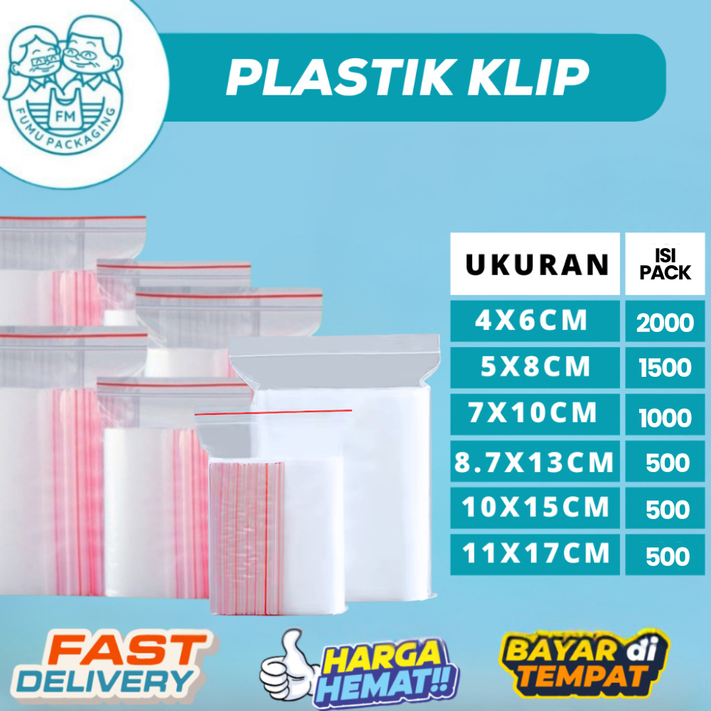 Plastik Klip ZipLock Bening /Plastik Packing Makanan/Zipper Bag/Plastik food grade