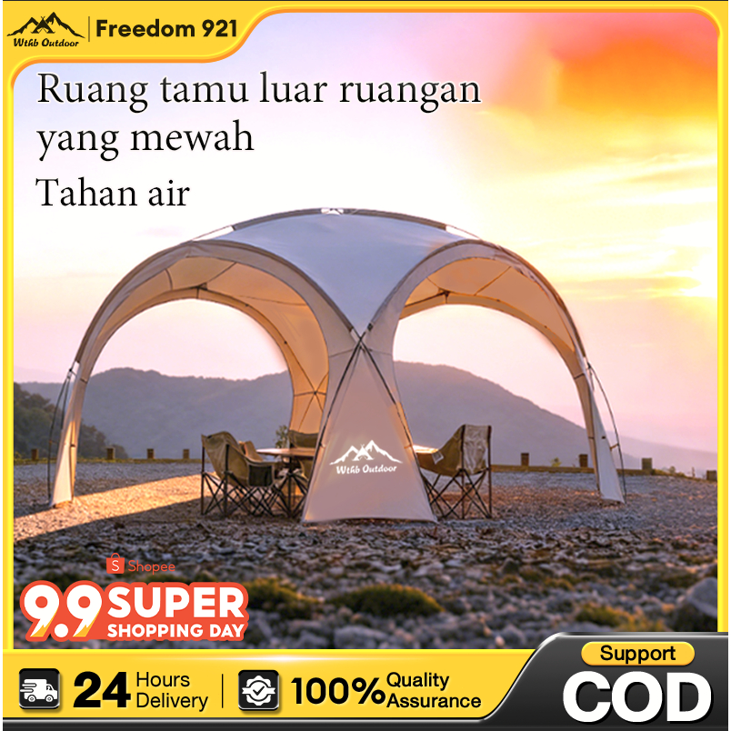 Tenda Dome Camping 8-10 orang Tenda Dome Otomatis Anti Air & UV Tenda Kanopi Besar Outdoor Tenda Pik