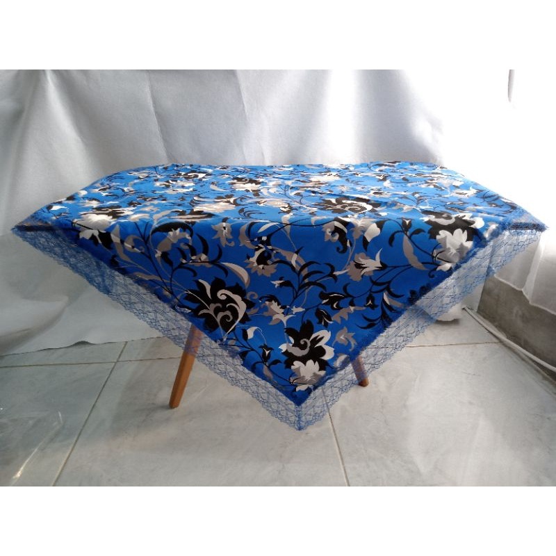 Taplak meja tamu osin oshin kotak kain katun murah meriah uk 90x90 cm/ taplak meja guru kotak/ tapla