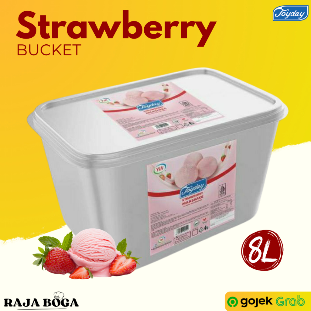Ice Cream Joyday Strawberry 8 Liter / Es Krim Strawberry Joyday 8 Liter