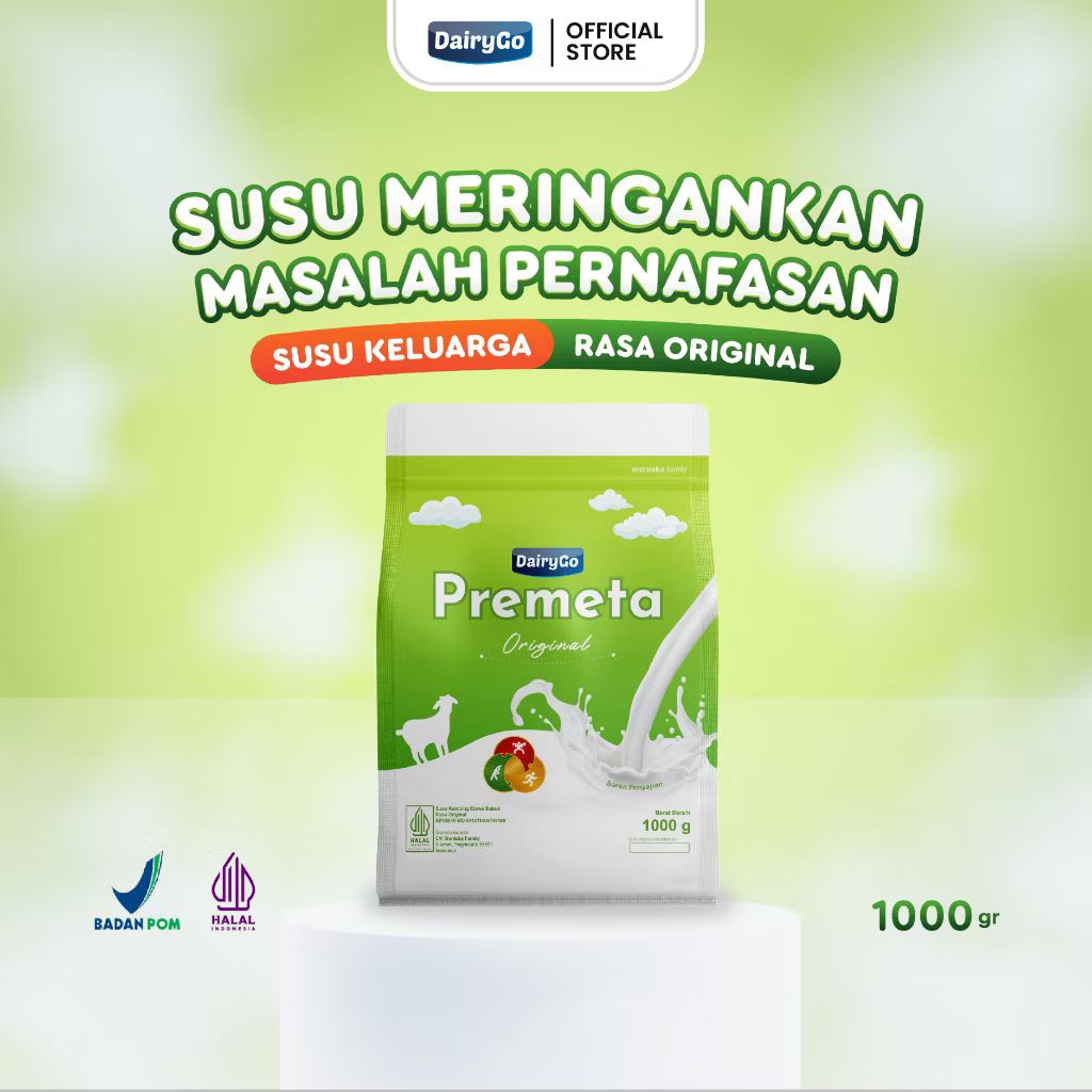 Susu Kambing Etawa Bubuk Original 1000g 1kg DairyGo Premeta