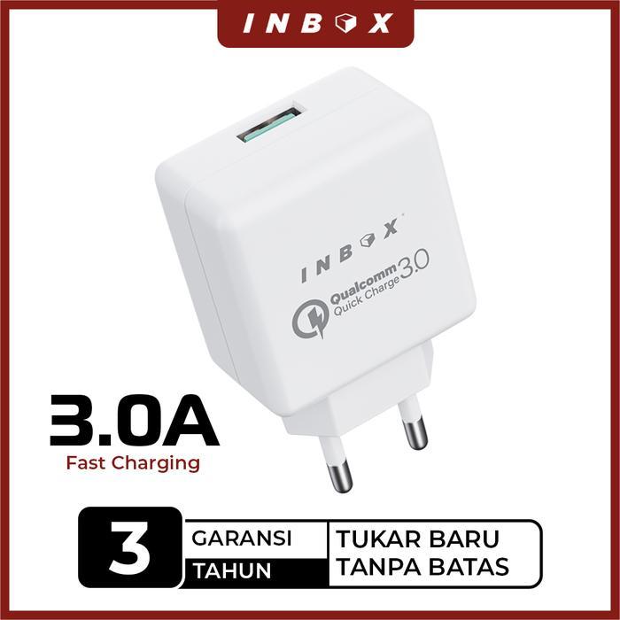 INBOX QC-3 Kepala Charger 3.0A USB-A Fast Charging Adaptor Adapter