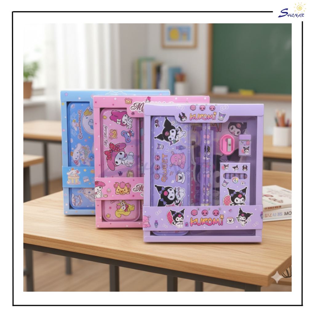Stationery Set Lengkap Paket Alat Tulis Sekolah Anak Lengkap Kotak Pensil Isi Lengkap (Dengan Kotak 