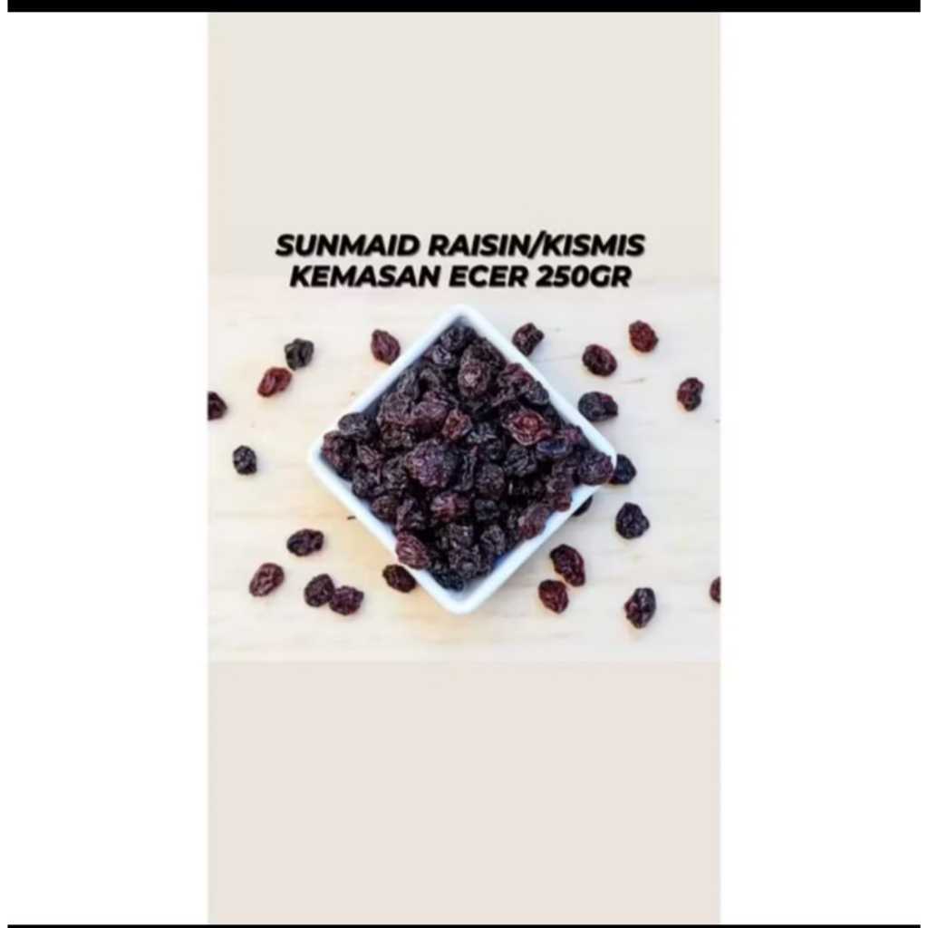 SUNMAID RAISIN/KISMIS DARK 250GR, CAMPURAN MAKANAN/MINUMAN/ICE CREAM