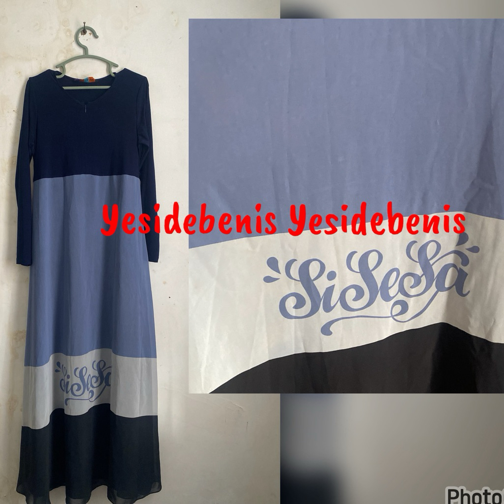 PRELOVED DRESS SISESA ORIGINAL WARNA NAVY