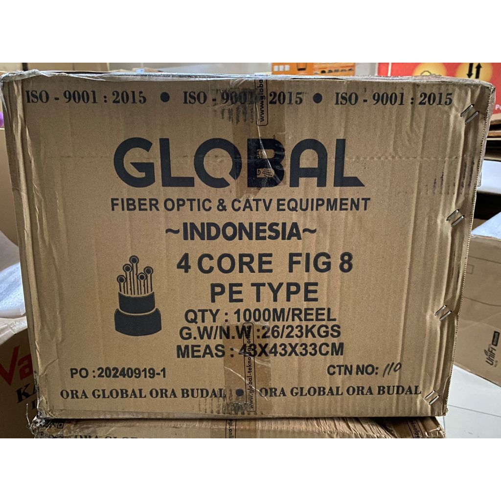 Kabel Global FO 4 Core fig8 + jellytube panjang 1km