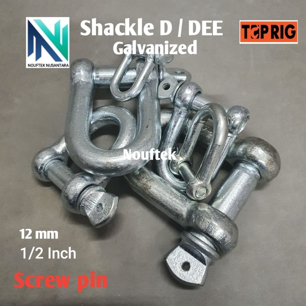 Toprig Shackle D / Shackle Dee galvanized 1/2"(12mm)