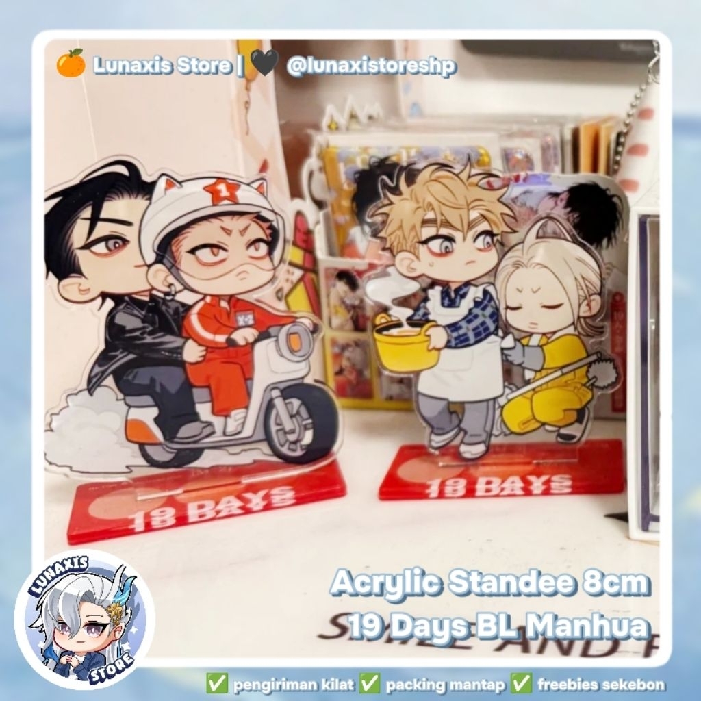 Merch Akrilik Standee 8cm 19 Days Manhua Zhan Zhengxi Jian Yi He Tian Mo Guanshan Anime Cartoon Game