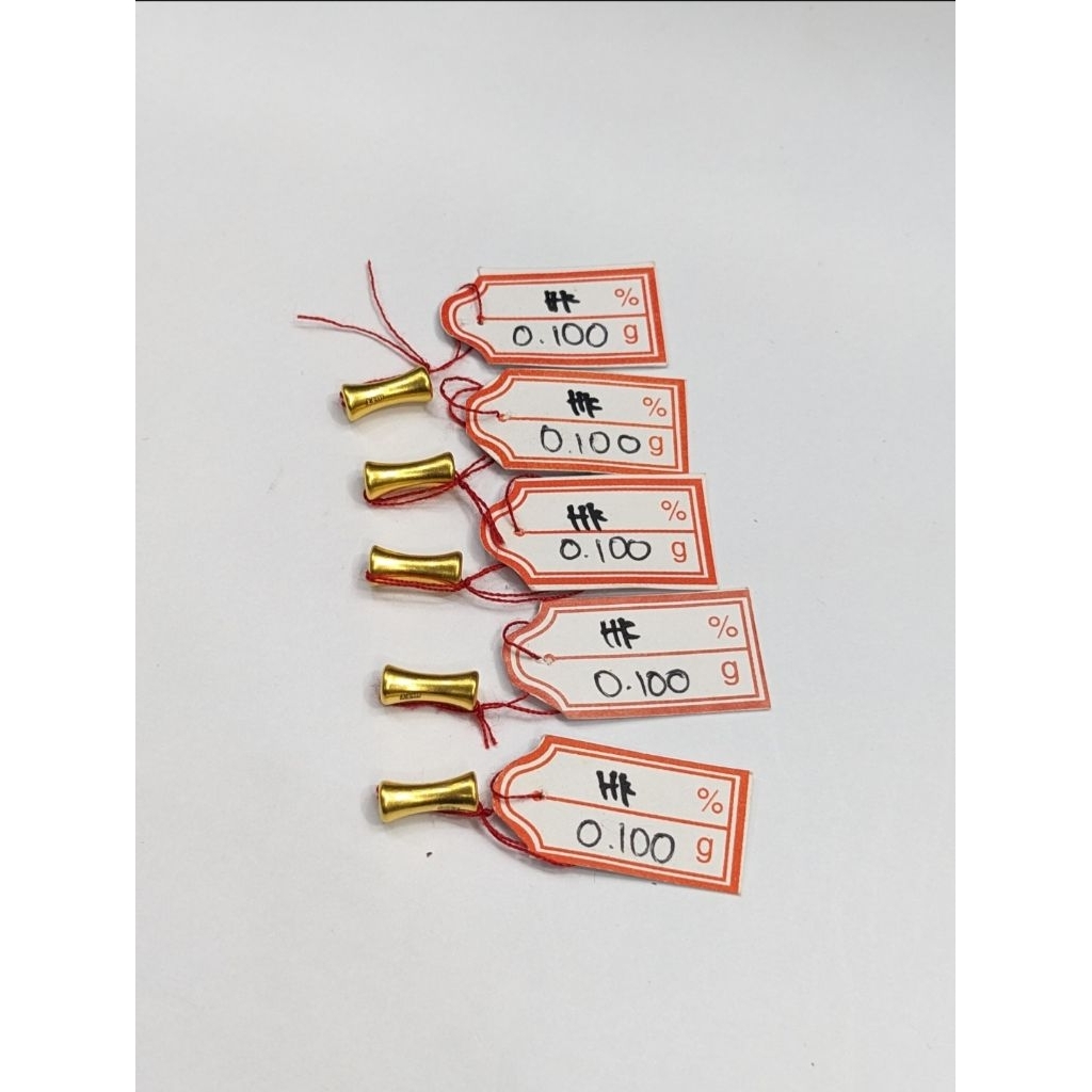 charm tabung / bambu tulang / pipa emas 999  24k