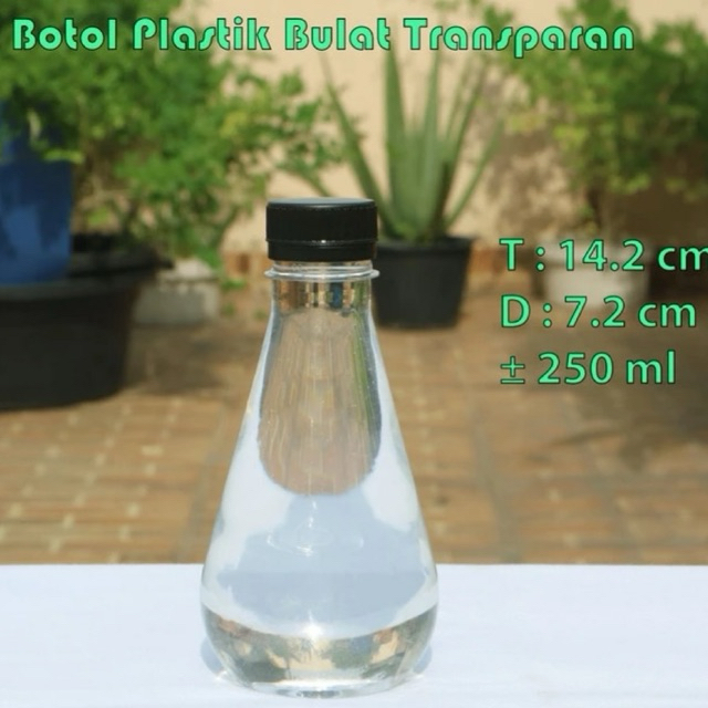 (ISI 50 PCS) Botol Plastik Bohlam Bola Lampu Labu Hias Unik 250ml 250 ml Unik Jus