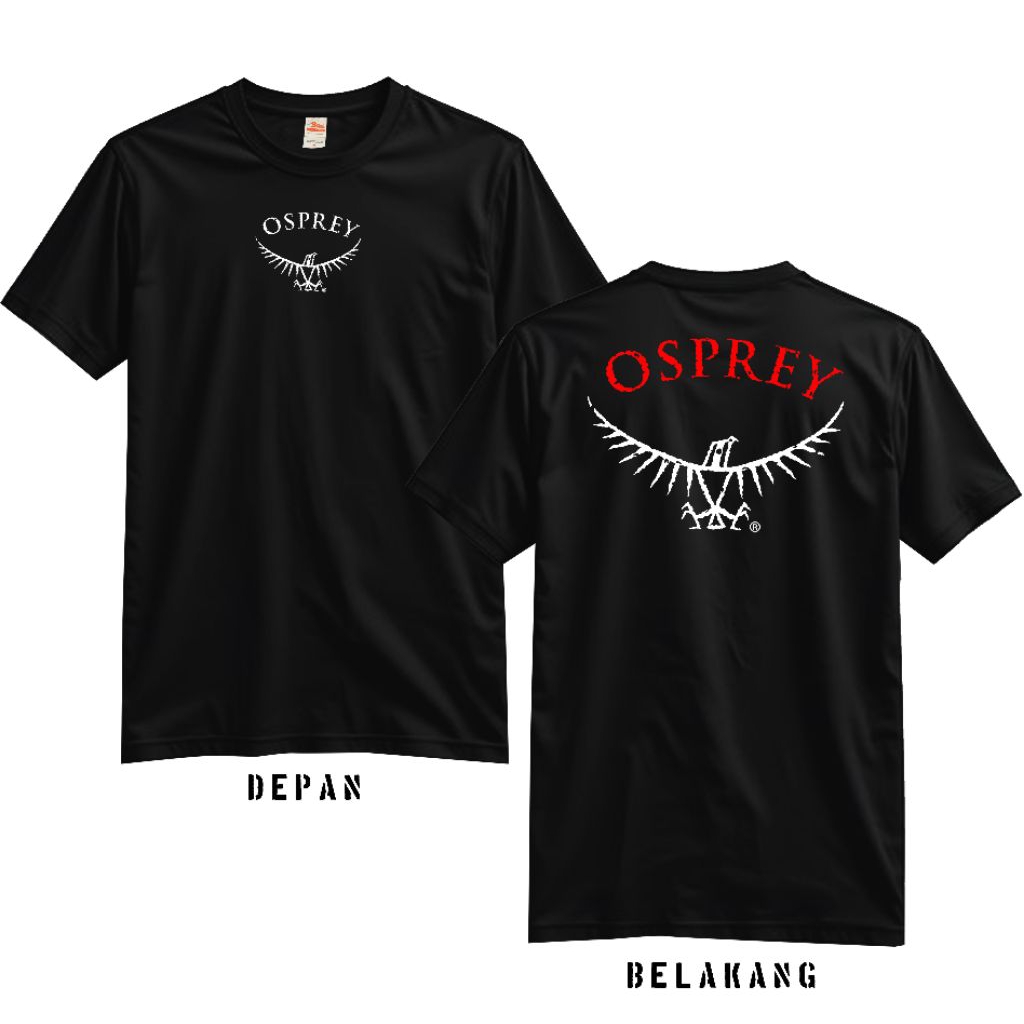T-Shirt Ospray bahan tebal tanpa jaitan samping