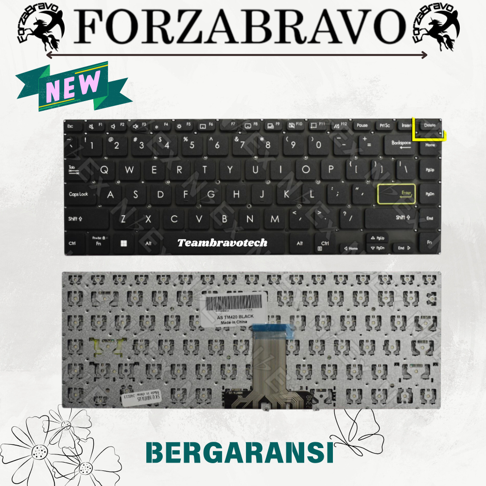 Keyboard Asus Vivobook Flip 14 TM420 TM420I TM420UA TM420IA TP420 TP420IA TP420UA Black