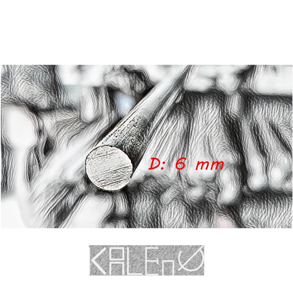 As Pejal Bulat Aluminium Diameter 6 mm