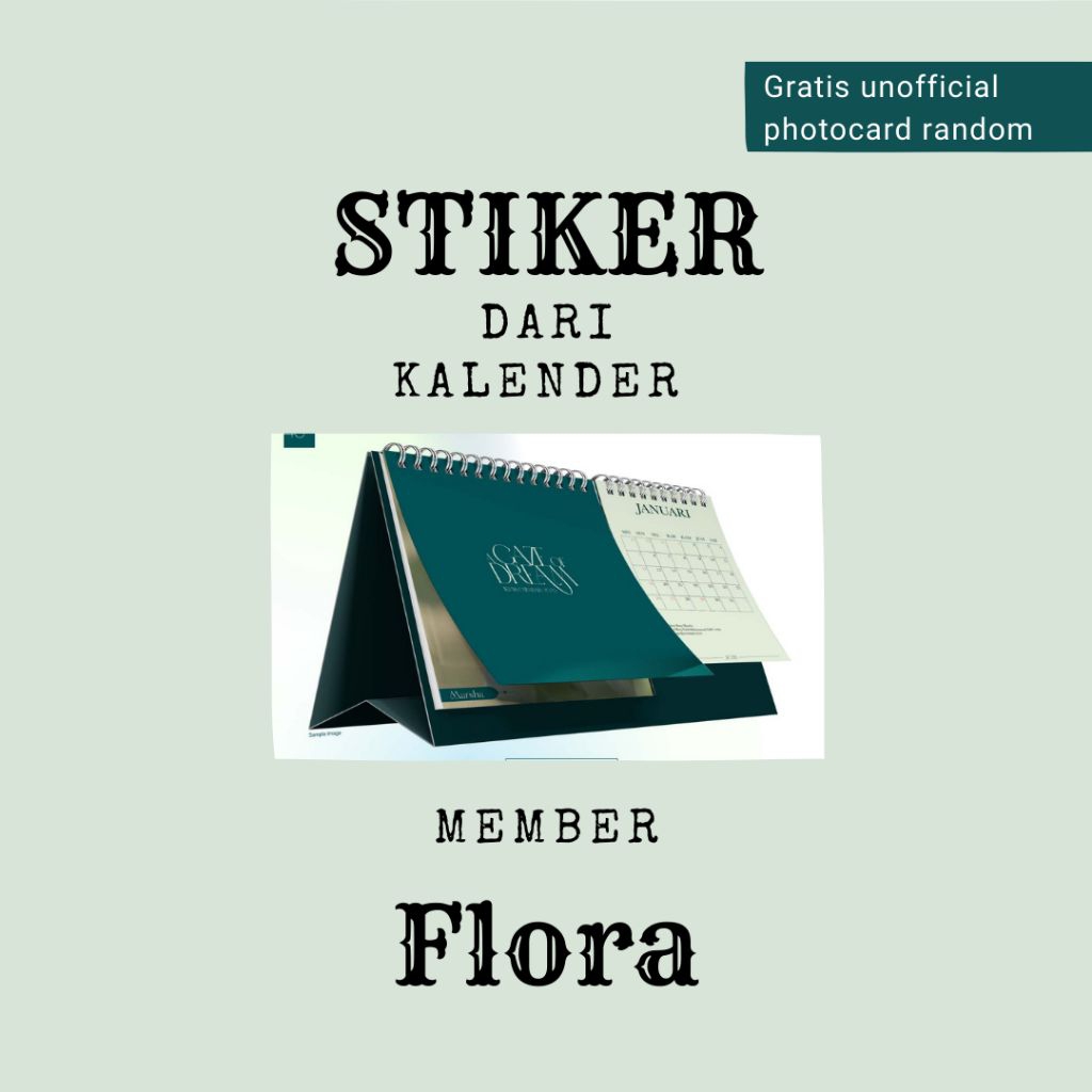 OFFICIAL STIKER JKT48 DARI KALENDER GAZE OF DREAM 2025/MEMBER FLORA