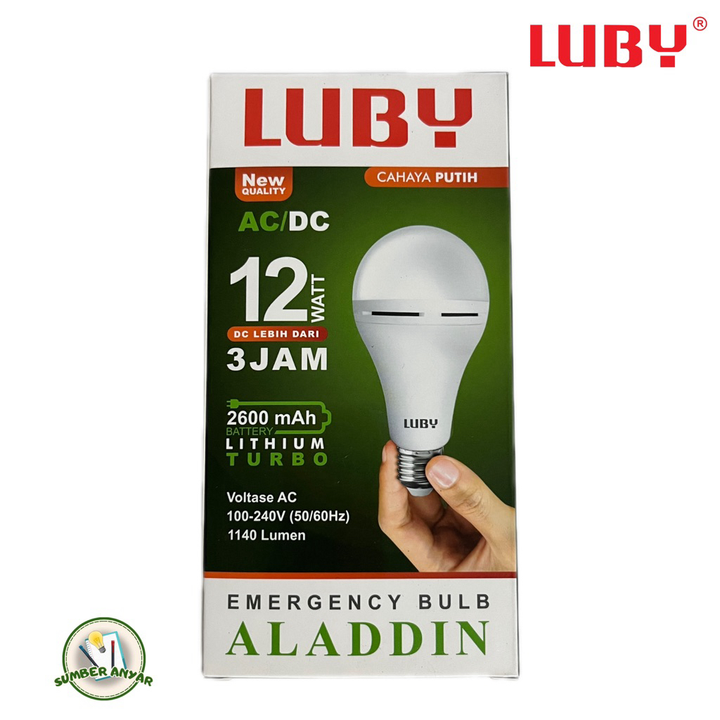 LUBY Emergency Bulp / Lampu Emergency Luby Putih 12 Watt