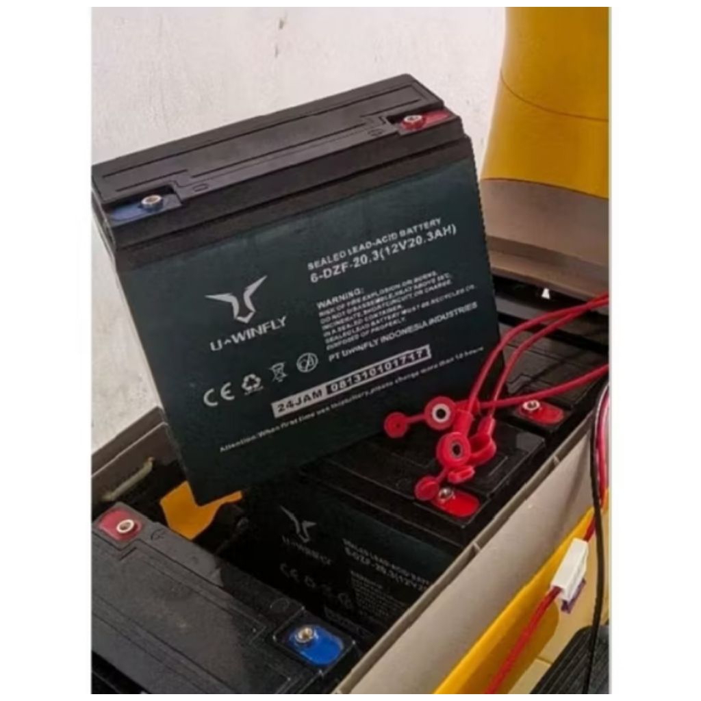 Aki Motor Listrik Uwinflay 6-DZF-20.3 (12V20AH) Sealed lead-acid battery