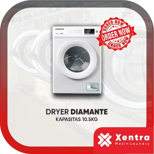 Mesin Pengering Pakaian Diamante 10.5 Kg Dryer Laundry Merk Diamante Konversi Gas 10.5Kg