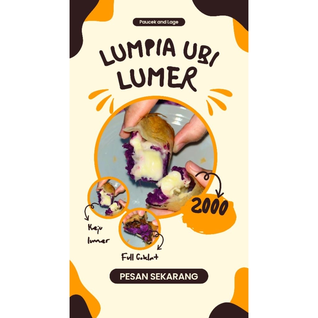lumpia ubi lumer frozeen/mentah