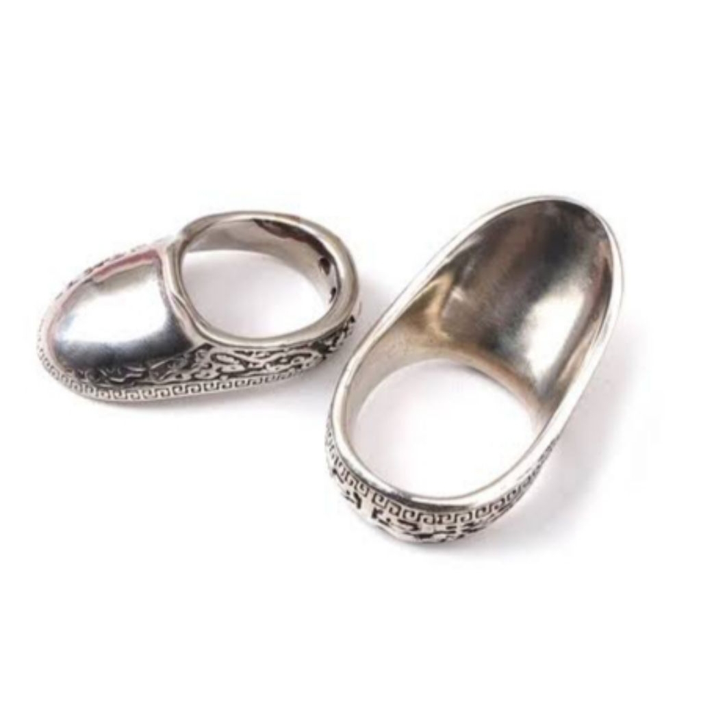 Molonyon Cincin Panahan Jari dari Alpaka/ Thumb Ring Panahan/ Thumb Jild