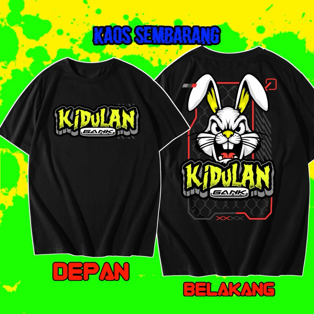 KAOS T-SHIRT KIDULAN GANK BIG YELLOW FREE STIKER-KAOS KEREN KATA KATA  RACING COTTON PE 24S KAOS PEM