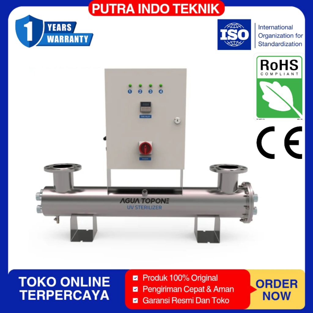 LAMPU UV 250GPM 50M3/H SS 6 lampu / ULTRAVIOLET UV 250 GPM