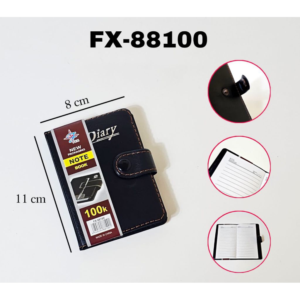 Notebook / Agenda Kancing kulit 100K