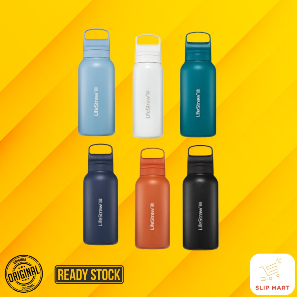 LifeStraw Steel - Botol Air Stainless Steel Insulated dengan Filter Portabel 24 Oz