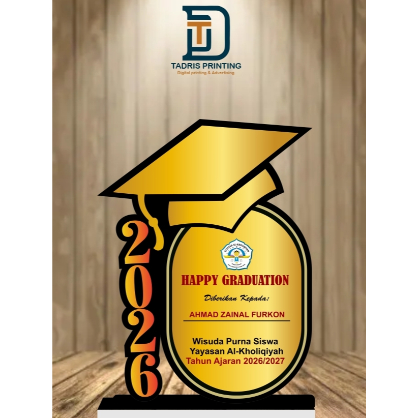 PLAKAT, PENGHARGAAN, TROPHY, PLAKAT WISUDA, PLAKAT SEKOLAH, TK,SD, AKRILIK
