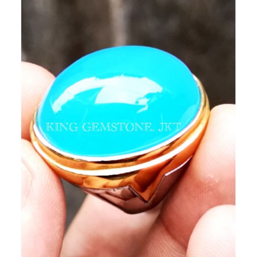 cincin natural batu akik bacan Doko palamea bacan bluish green bacan Chryscolla Chalcedony akik supe