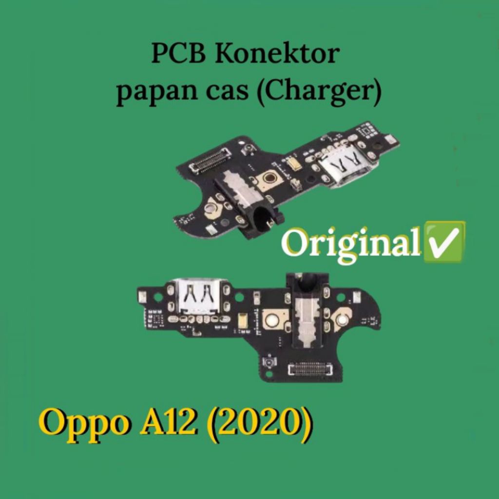 PCB Konektor Papan Cas Charger Oppo A12 Original Sparepart HP